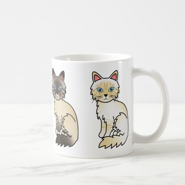 Mug Chats Birman / Ragdoll tabby et crème à tabby scel (Droite)