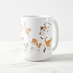 Mug Chats blancs noirs orange joueurs