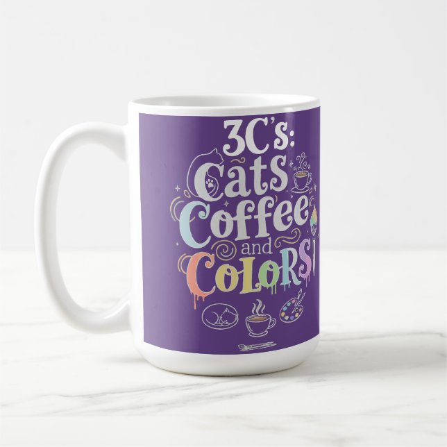 Mug Chats Café et Couleurs (Gauche)