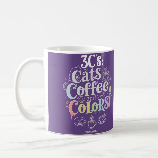 Mug Chats Café et Couleurs (Gauche)
