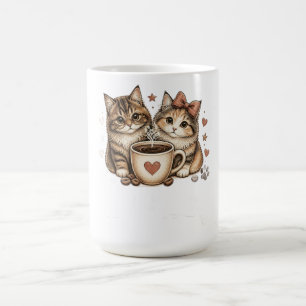Mug Chats Café Pas de Bavardage Citation Drôle de Chat