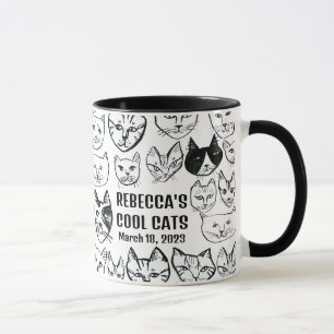 Mug Chats Cool de Rebecca Cute Funny Cat CUSTOM