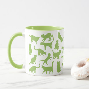 Mug Chats couleur Lime vert