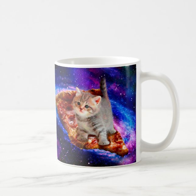 Mug Chats dans la pizza spatiale (Droite)