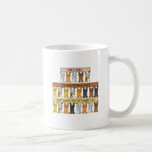 Mug Chats de bande dessinée d'anniversaire de