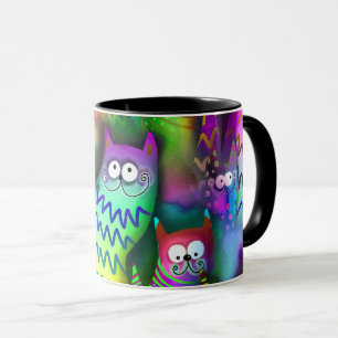 Mug Chats de dessin coloré