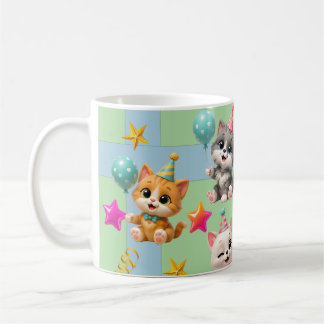 Mug Chats de fête d'anniversaire mignons Papier cadeau