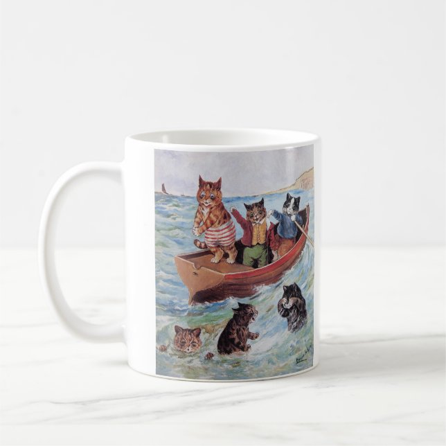Mug Chats de natation de Louis Wain (Gauche)