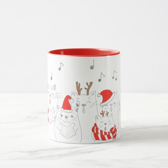 Mug Chats de Noël amusants (Centre)