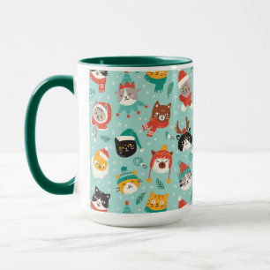 Mug Chats de Noël en Chandails de vacances Motif