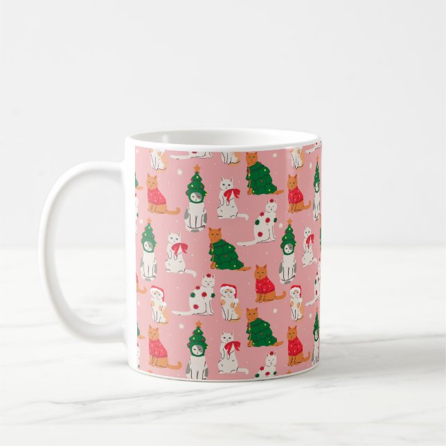 Mug Chats de Noël en Motif d'attraction (Gauche)