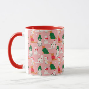 Mug Chats de Noël en Motif d'attraction