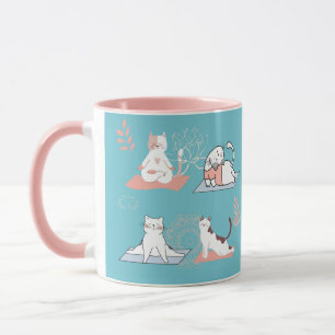 Mug Chats de Yoga Lotus