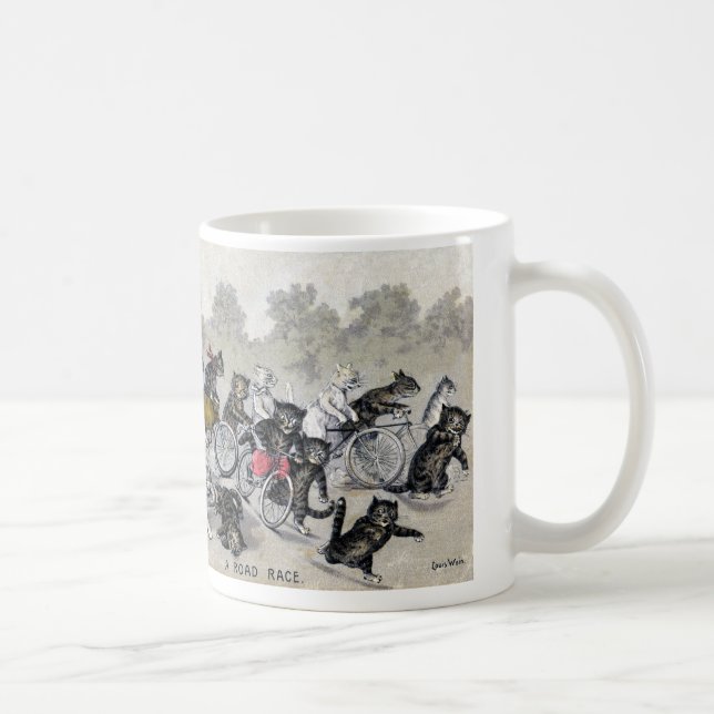 Mug Chats d'équitation de bicyclette (Droite)
