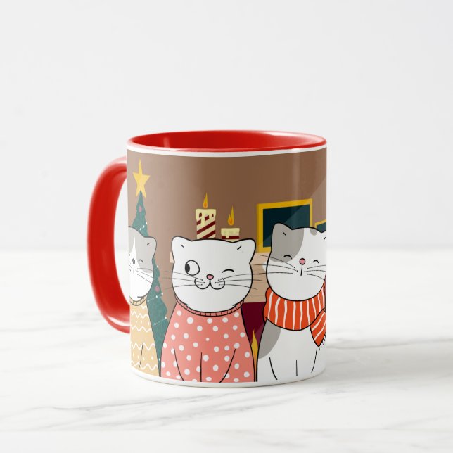Mug Chats d'hiver (Devant gauche)