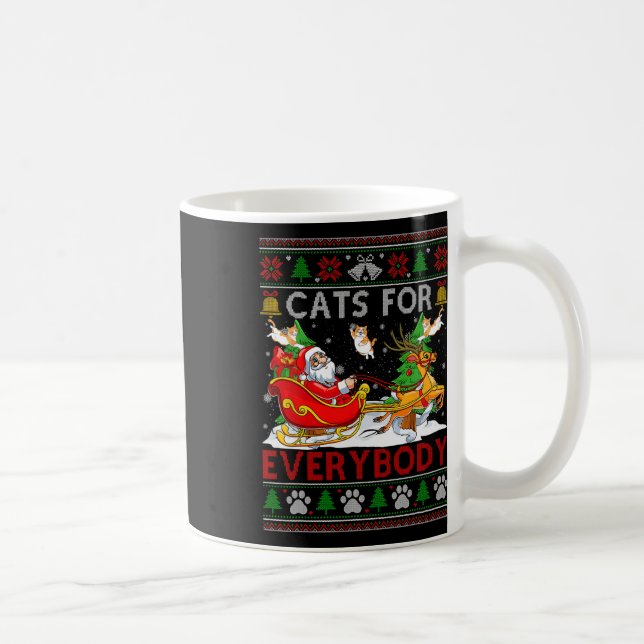 Mug Chats Drôle Pour Tout Le Monde Père Noël Sleigh La (Droite)