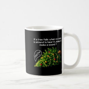Mug Chats drôles poussant l'arbre de Noël laid Pyjama