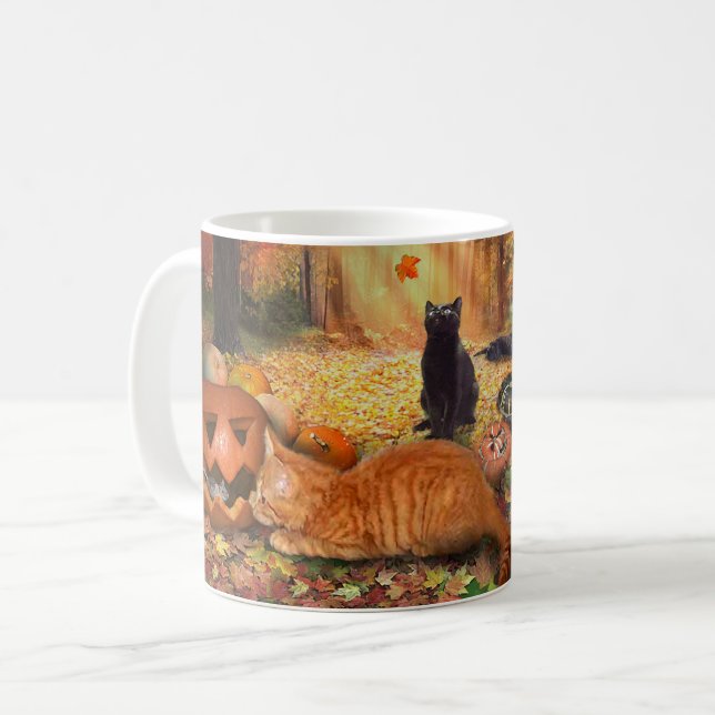 Mug Chats en automne (Devant gauche)