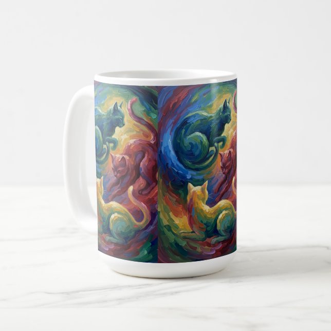 Mug Chats en Jouant - Une Abstraction (Devant gauche)