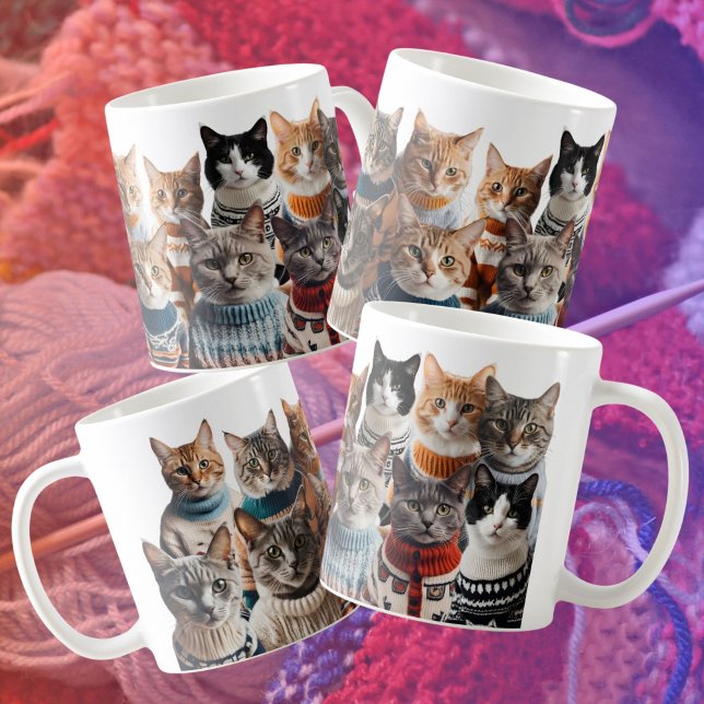Mug Chats en Jumpers mignonette chatte amant tricot (Créateur téléchargé)