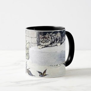 Mug Chats et oiseaux de jardin, Louis Wain