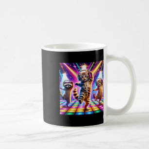 Mug Chats Et Raccoon Portant Des Casques Dansant Sur D