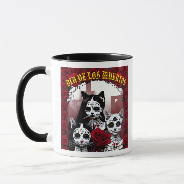 Mug Chats et un rose Muertos 1 (Gauche)