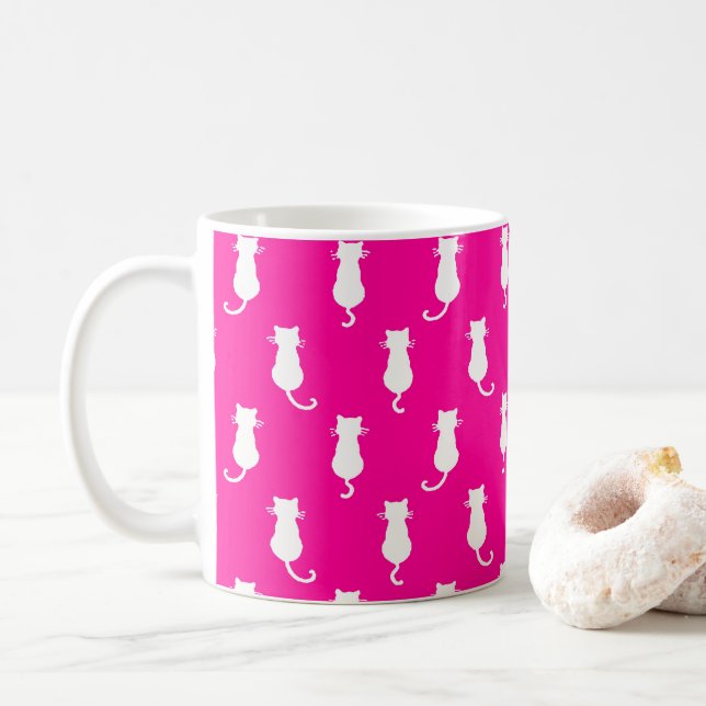 Mug Chats Fantaisistes Fucshia Pour Toujours (Avec donut)