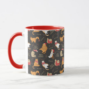Mug Chats Festifs avec lumière Motif de Noël