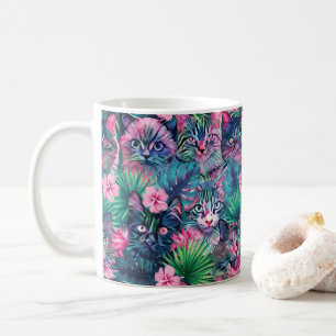 Mug Chats fleuris d'été