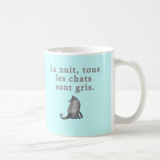 Mug Chats français indiquant des produits