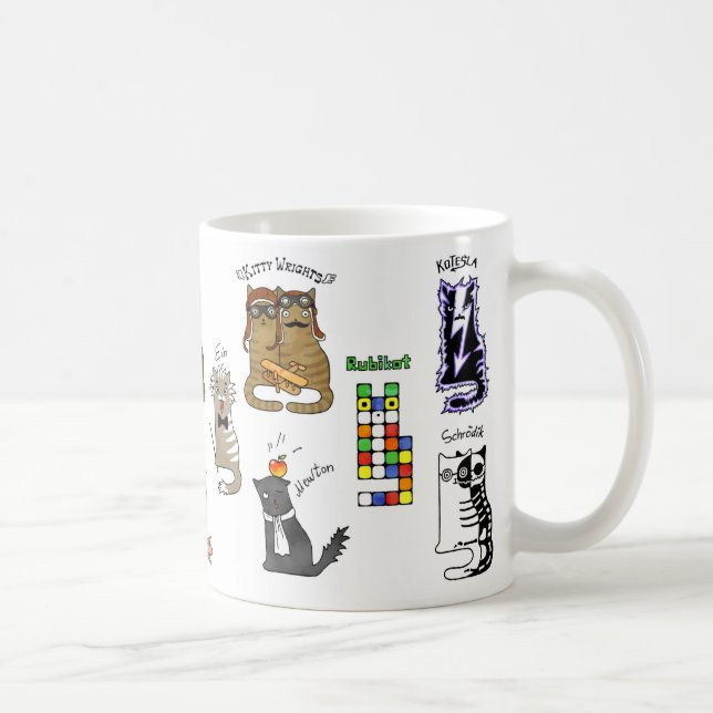 Mug Chats Geeks en science. Des découvertes. Physique, (Droite)