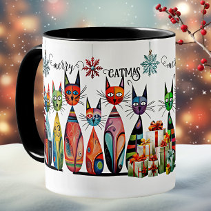 Mug Chats jolies et colorées Joyeux Noël