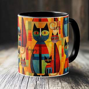 Mug Chats joyeux et colorés