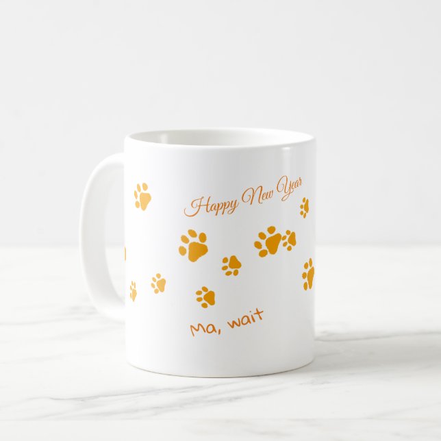 Mug Chats Marcher Orange Paws (Devant gauche)