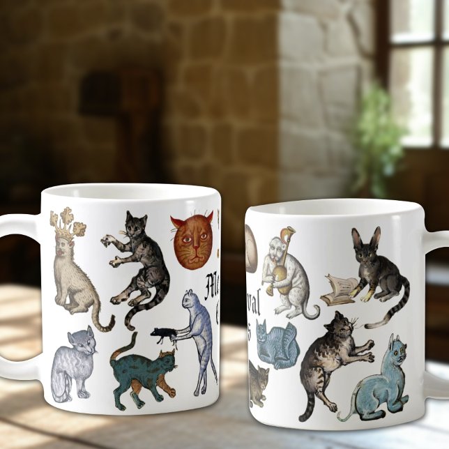 Mug Chats médiévaux étranges (Créateur téléchargé)