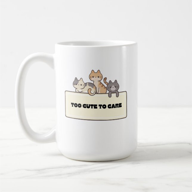 Mug Chats mignons Kawaii Drôle Design de chat mignon (Gauche)