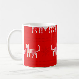 Mug Chats motifs de Noël en croix amoureux de s
