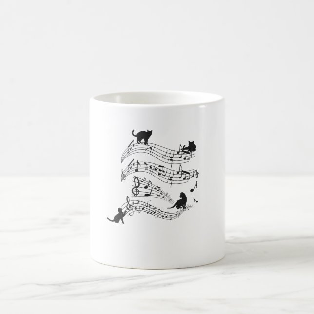 Mug Chats Musique Partition Notes musicales Kitten Fun (Centre)