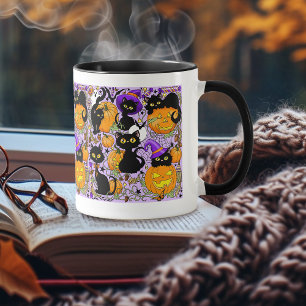 Mug Chats noirs citrouille Halloween Candy