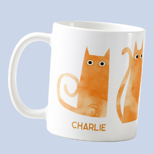 Mug Chats orange personnalisés