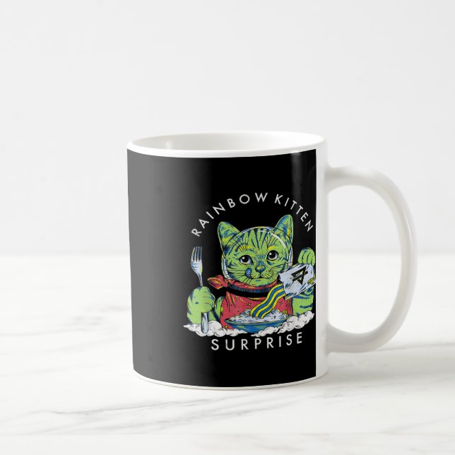 Mug Chats Rainbow Kitten Surprise mignonne Manger Retr (Droite)