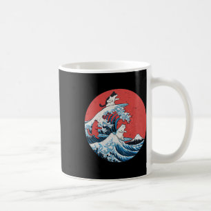 Mug Chats Rétro Big Wave Drôles de Chats de Surf Art J