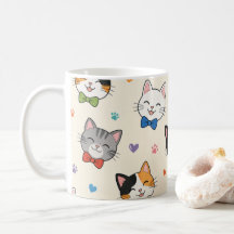 Chats souriants en nœuds papillon