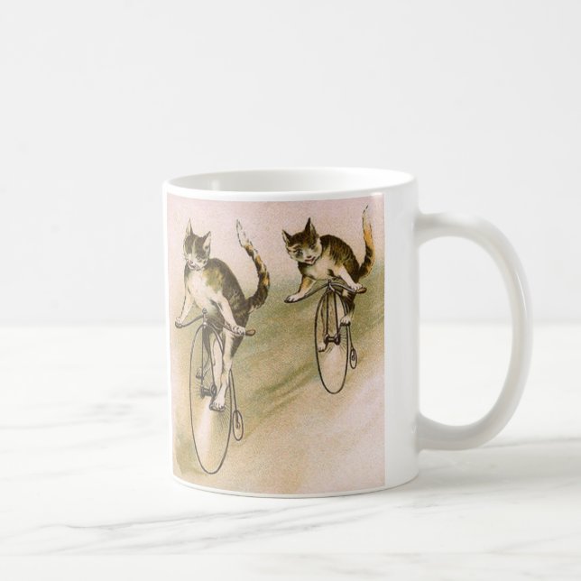 Mug Chats vintage à vélo (Droite)