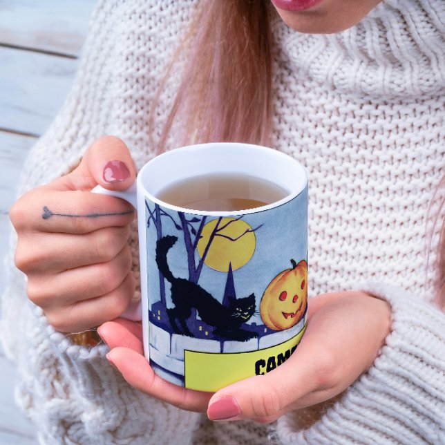 Mug Chats vintages personnalisables Citrouille Hallowe (Créateur téléchargé)