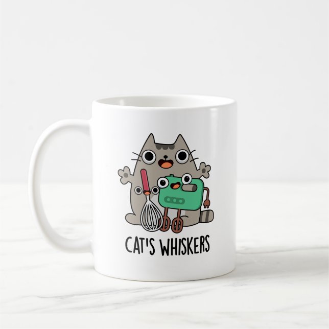 Mug Chat's Whiskers Funny Baking Pun (Gauche)