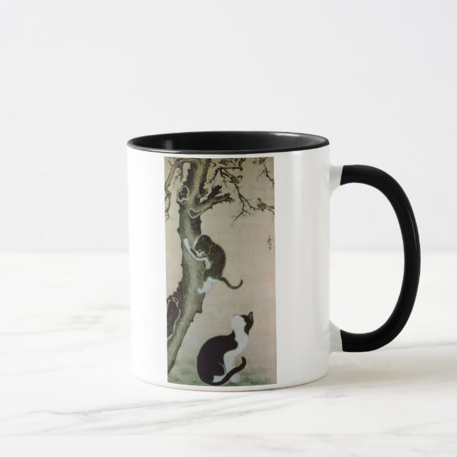 Mug Chats, XVIIème siècle (encre sur la soie) (Droite)