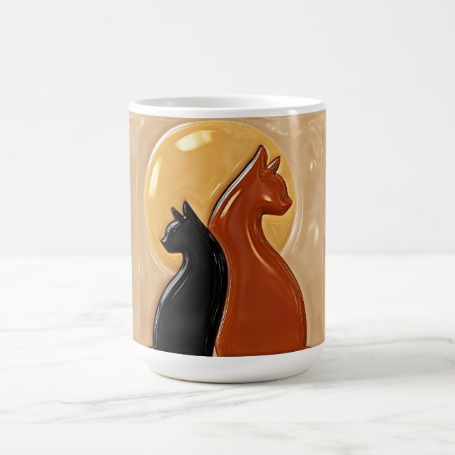 Mug Chats Yin Yang en céramique (Centre)