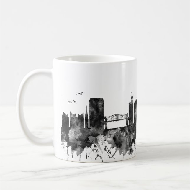 Mug Chattanooga Tennessee Skyline BW (Gauche)